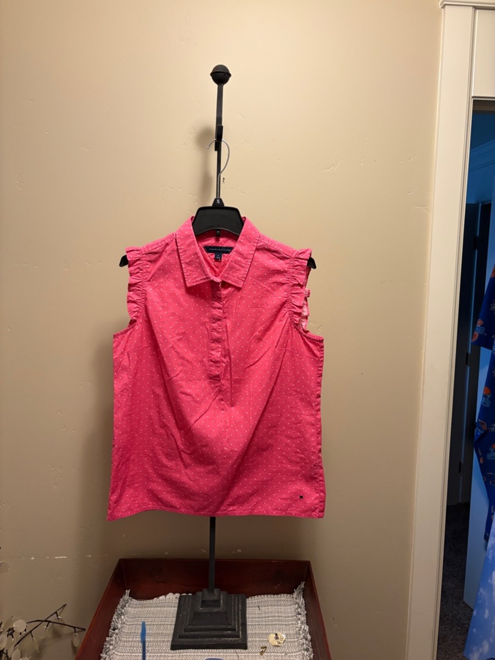 Tommy Hilfiger sleeveless blouse.